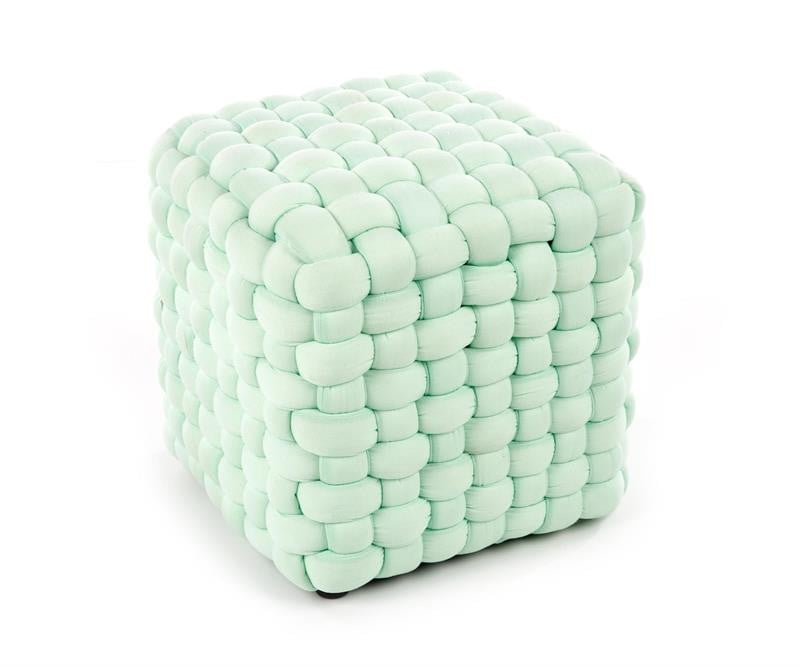 Taburet tapitat Rubik mint - H35 cm