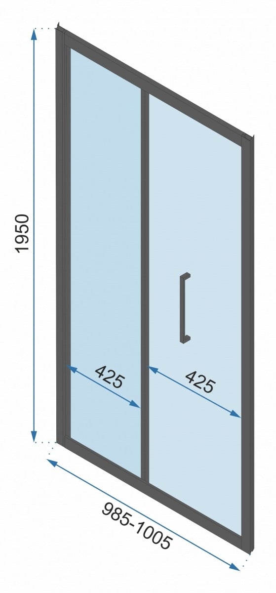 Ușă pentru dus Rapid Slide sticla securizata - 120x195 cm - 1 | YEO