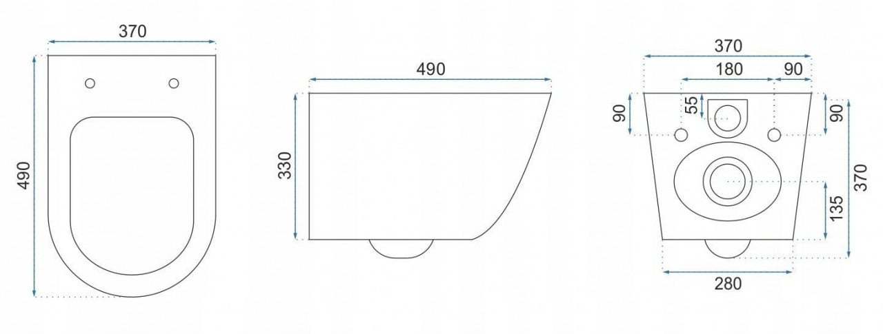 Vas wc Carlo Flat auriu periat - 5 | YEO