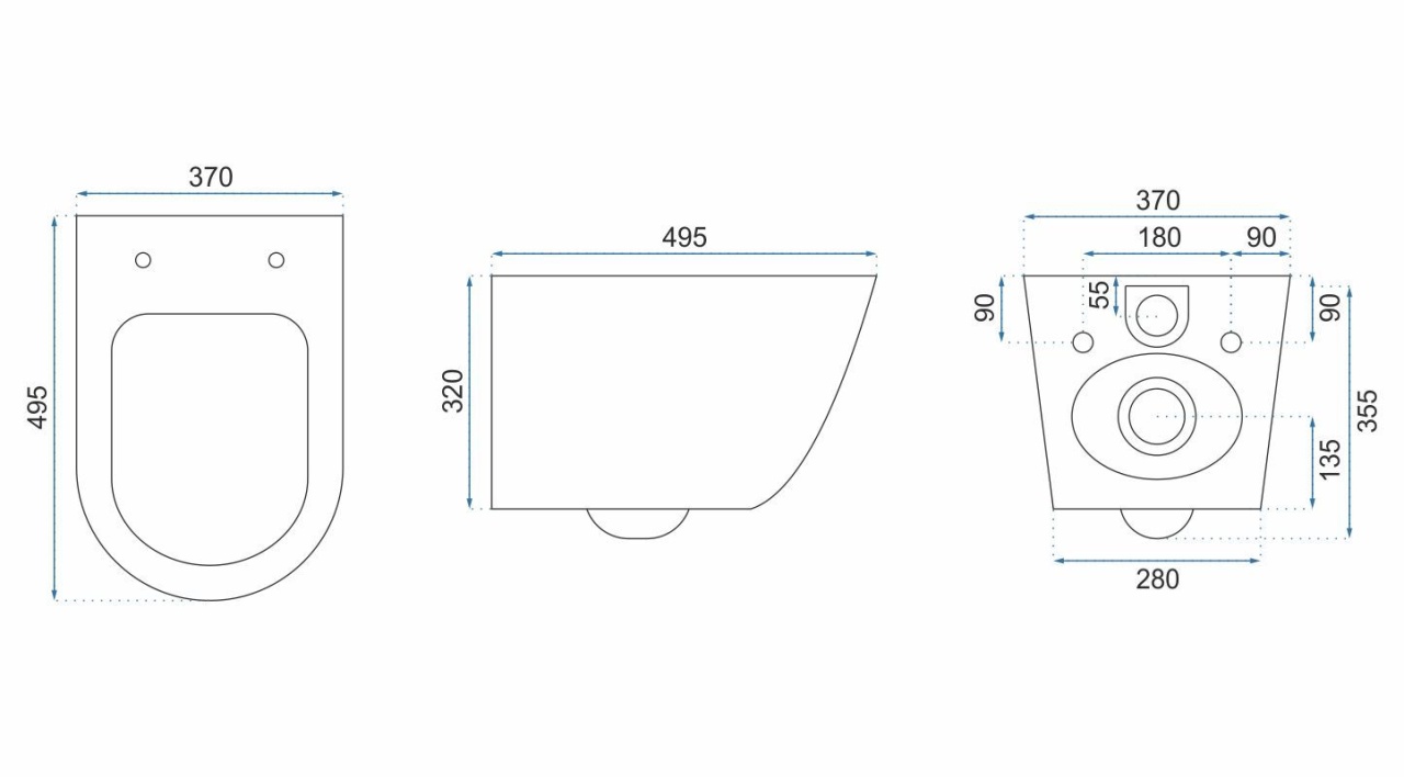 Vas wc suspendabil Carlo Mini Rimless ecru - 3 | YEO