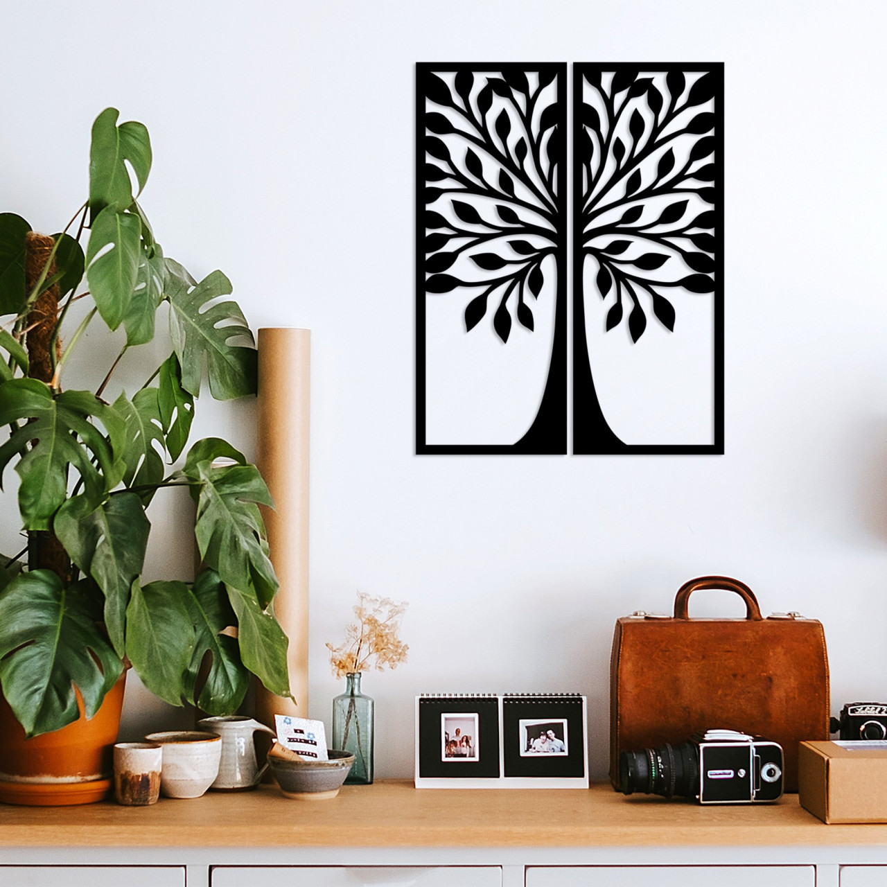 Accesoriu decorativ de perete din lemn Agac 9