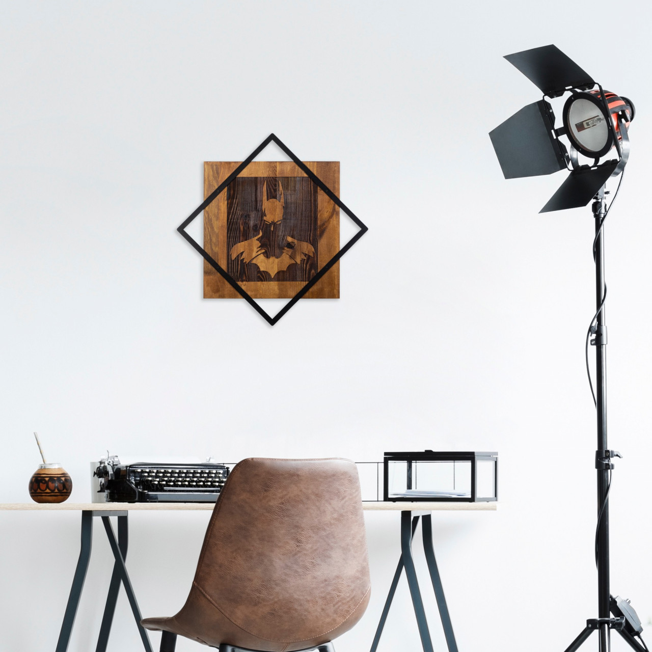 Accesoriu decorativ de perete din lemn Batman