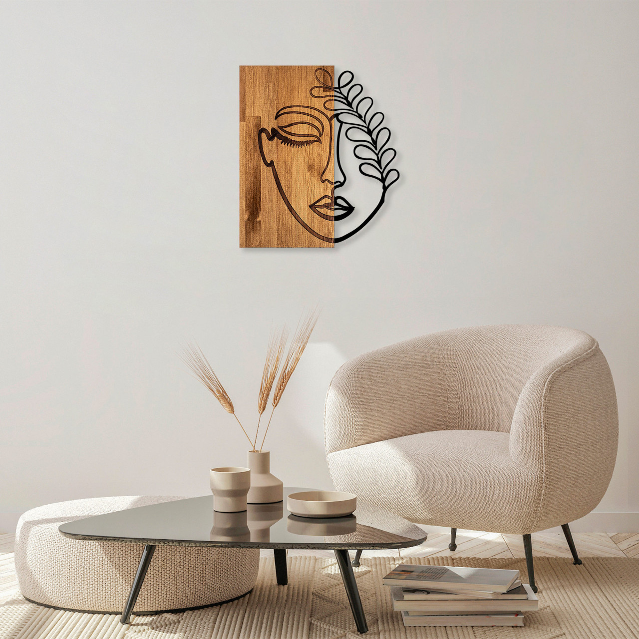 Accesoriu decorativ de perete din lemn MA-281