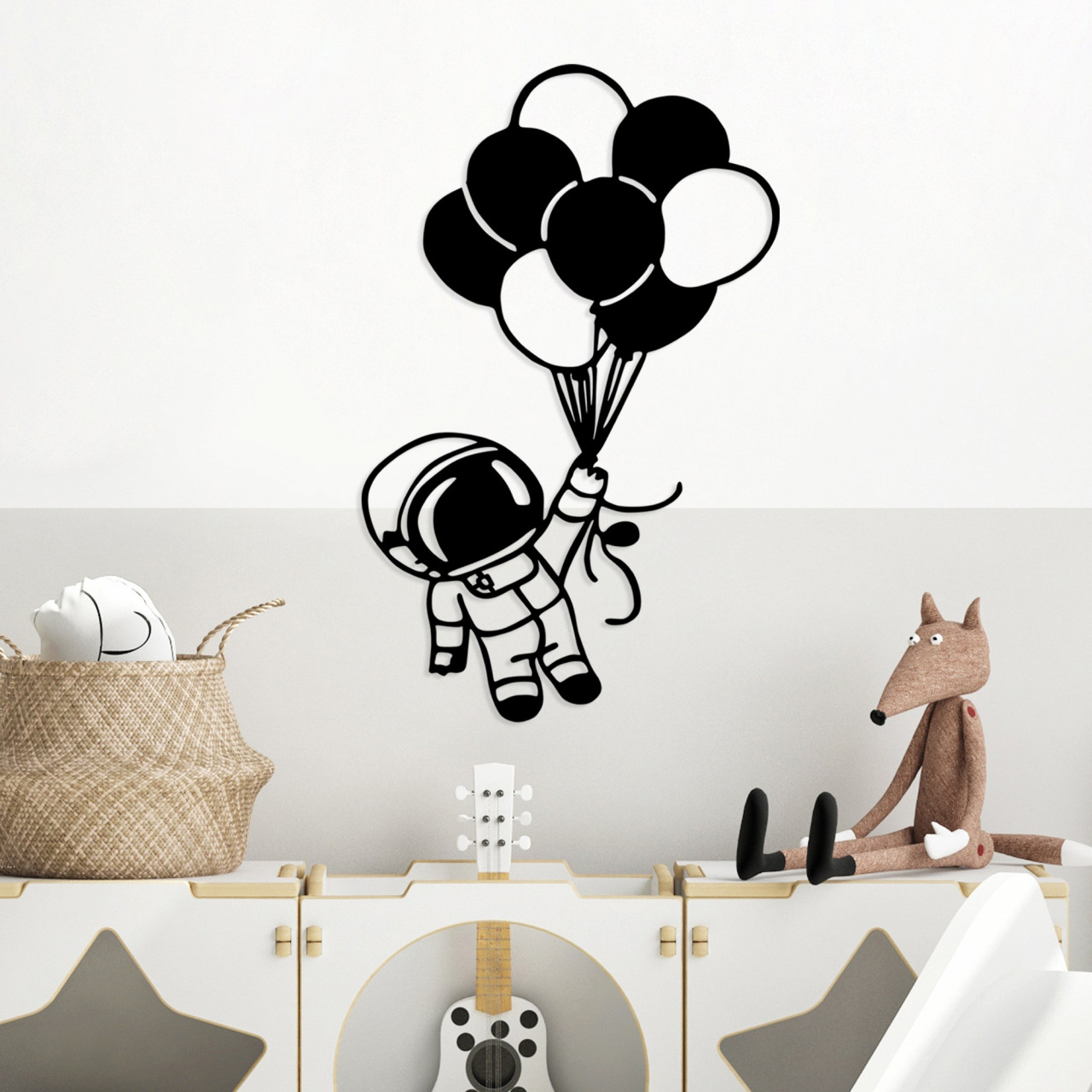 Accesoriu decorativ de perete metalic Astronaut 2