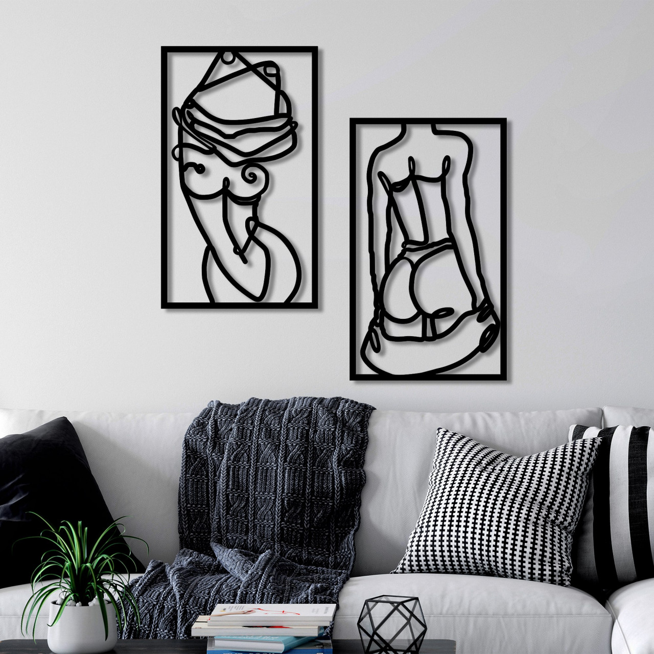 Accesoriu decorativ de perete metalic Body Positive