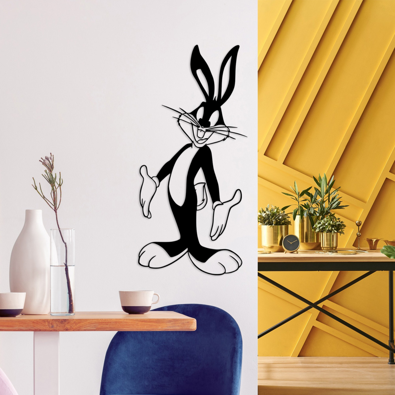 Accesoriu decorativ de perete metalic Bugs Bunny 1