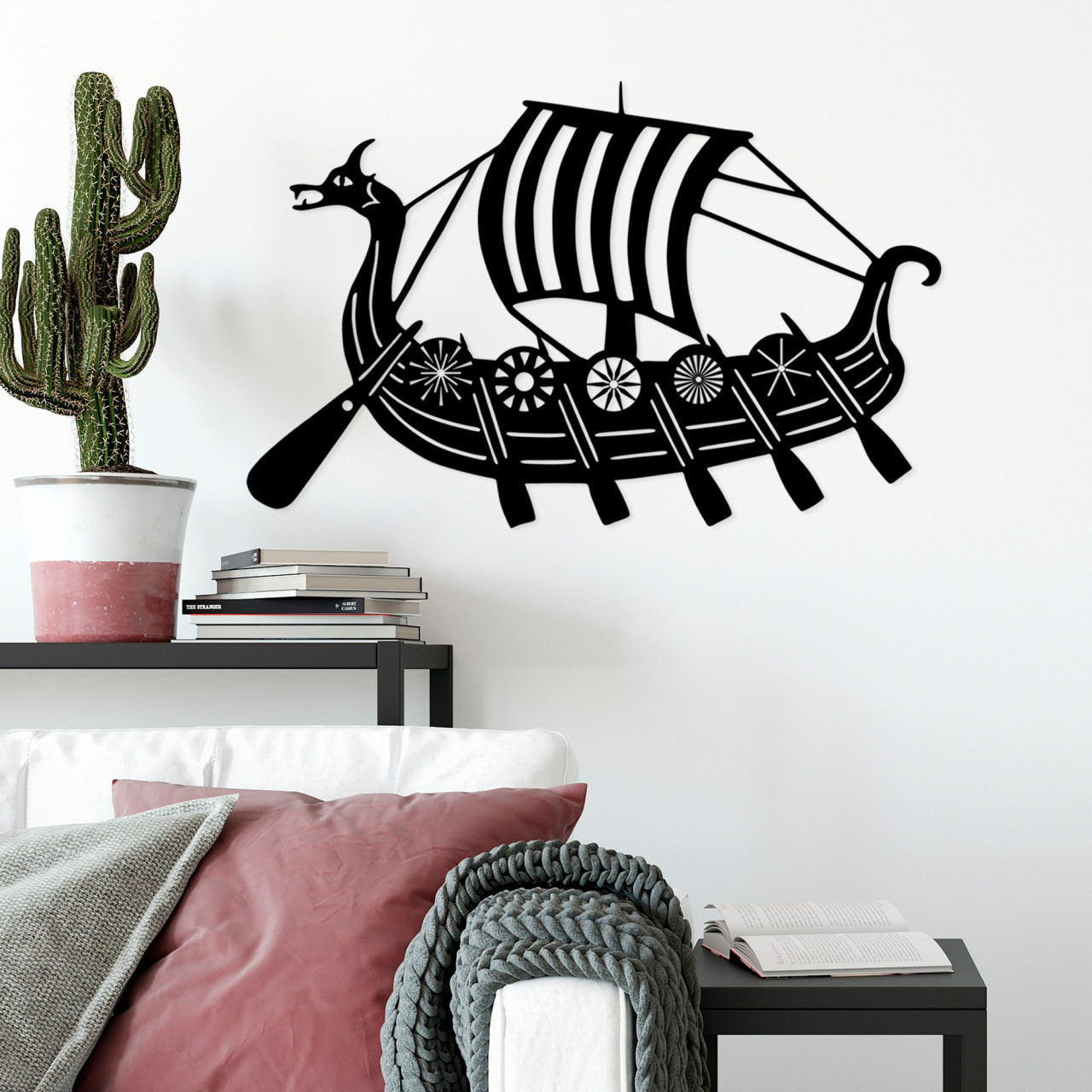 Accesoriu decorativ de perete metalic Viking