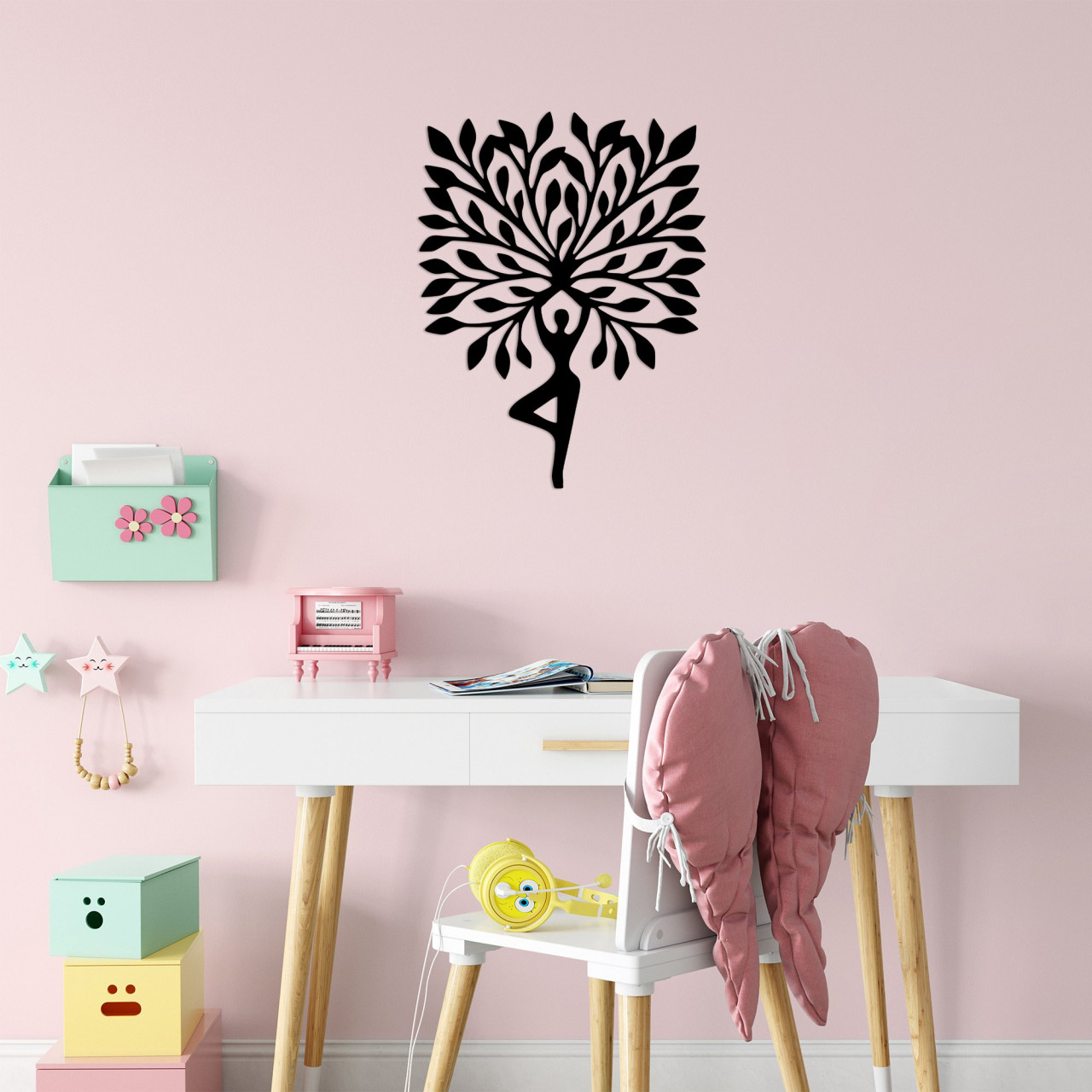 Accesoriu decorativ de perete metalic Yoga 3