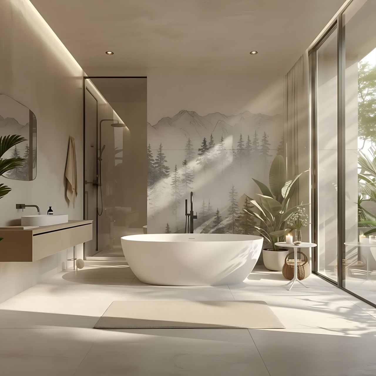 Cadă acrilică freestanding ROMA 170