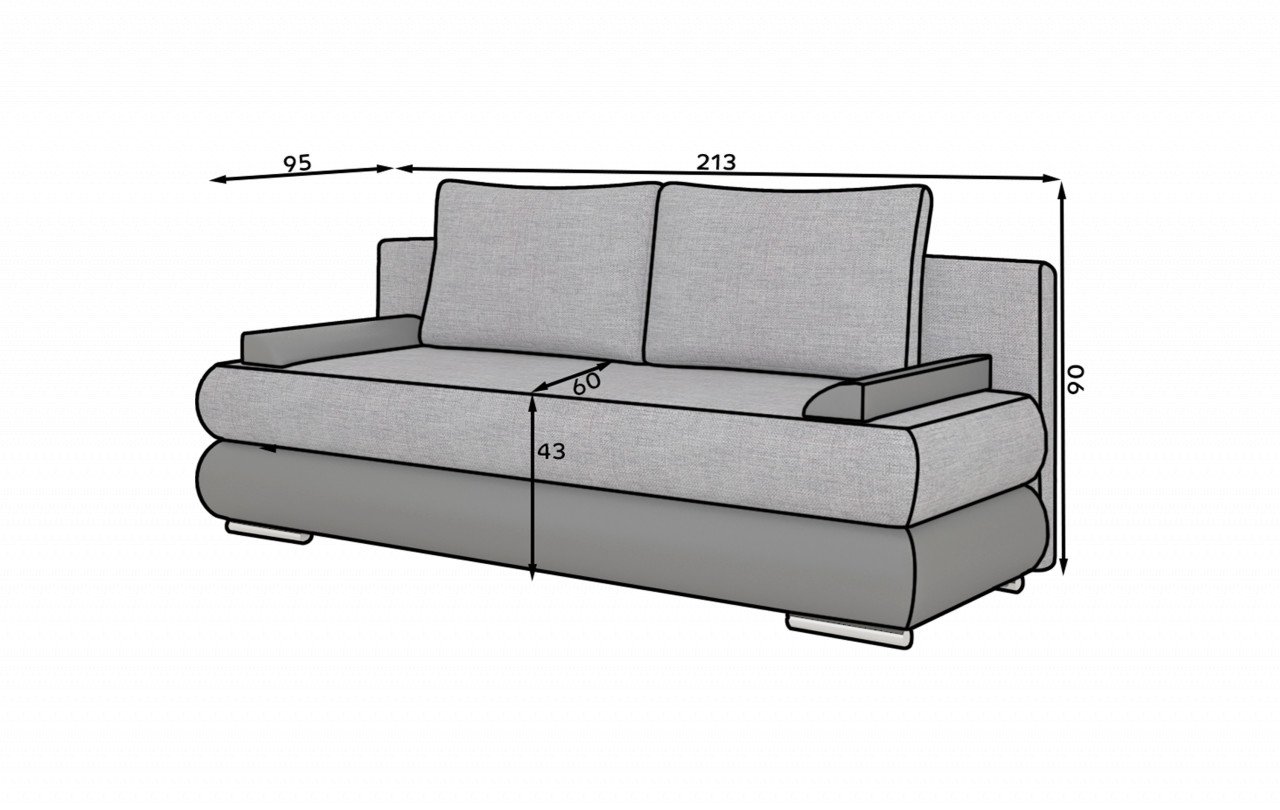 Canapea extensibila Milo Berlin 01/Soft 17 - 2 | YEO