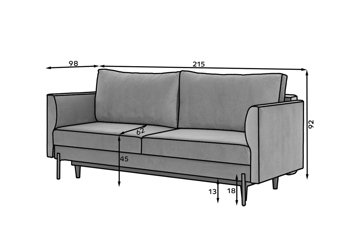 Canapea extensibila Revi Riviera 97 - 3 | YEO