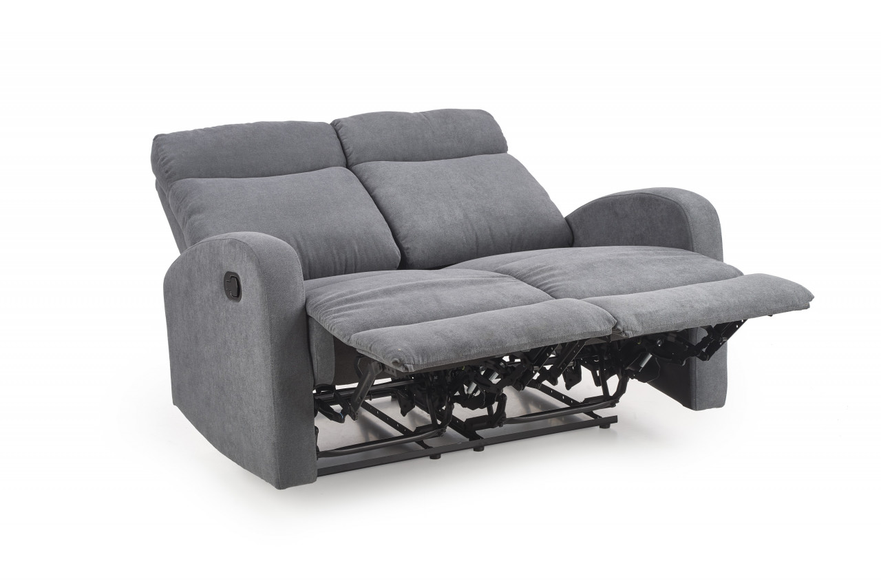 Canapea recliner Oslo 2 stofa gri inchis H100 cm - 2 | YEO