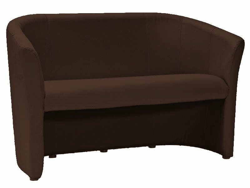 Canapea TM-2 piele ecologica maro inchis/wenge EK18