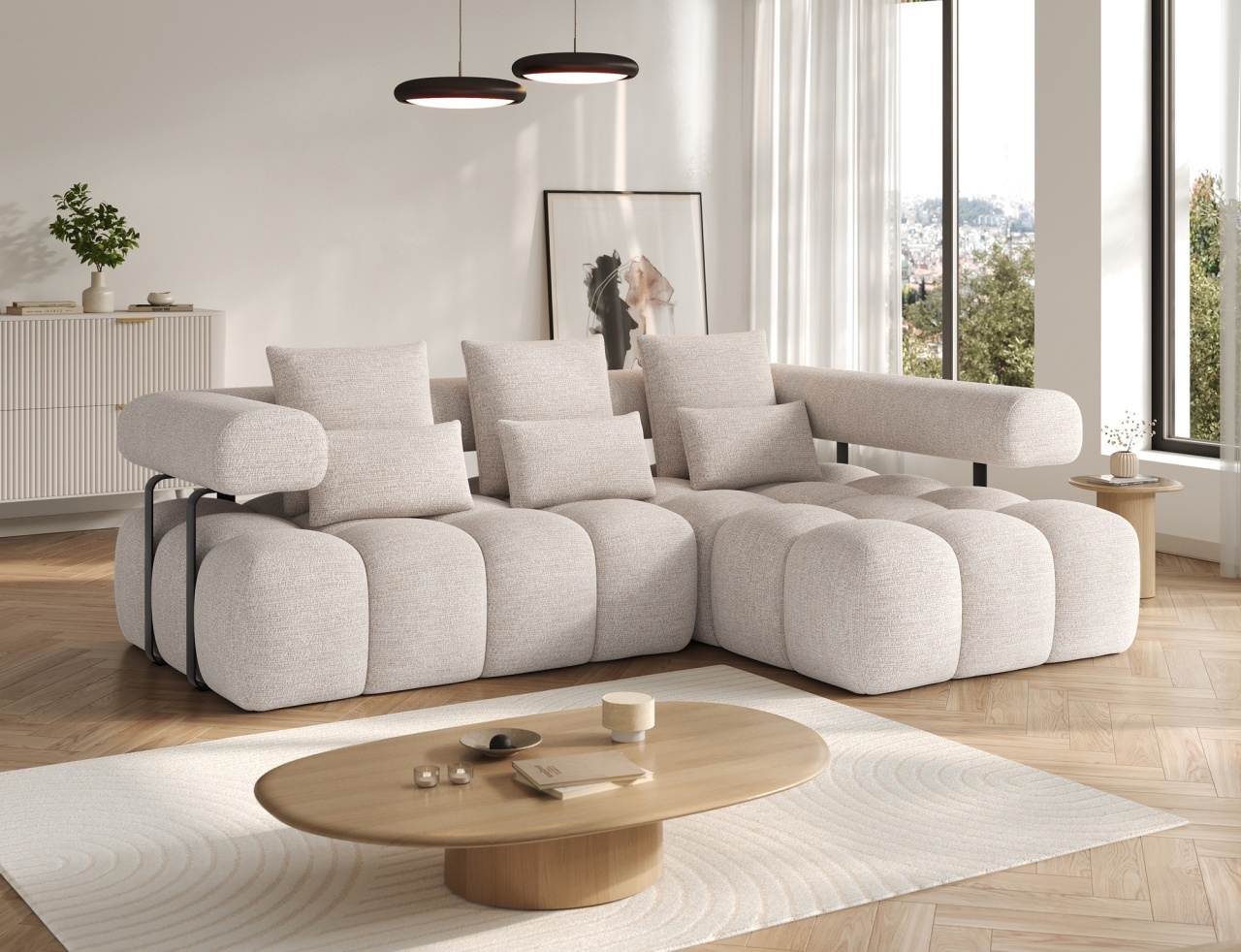 Coltar cu reglaj electric Levvi pe dreapta Bazalt 18 - 3 | YEO