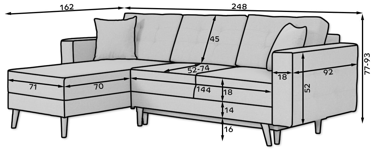 Coltar extensibil Asgard L Soro 65/Zigzag 60 - 2 | YEO