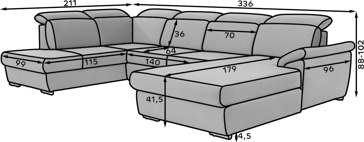 Coltar extensibil Evanell pe dreapta Berlin 03/Soft 33 - 3 | YEO