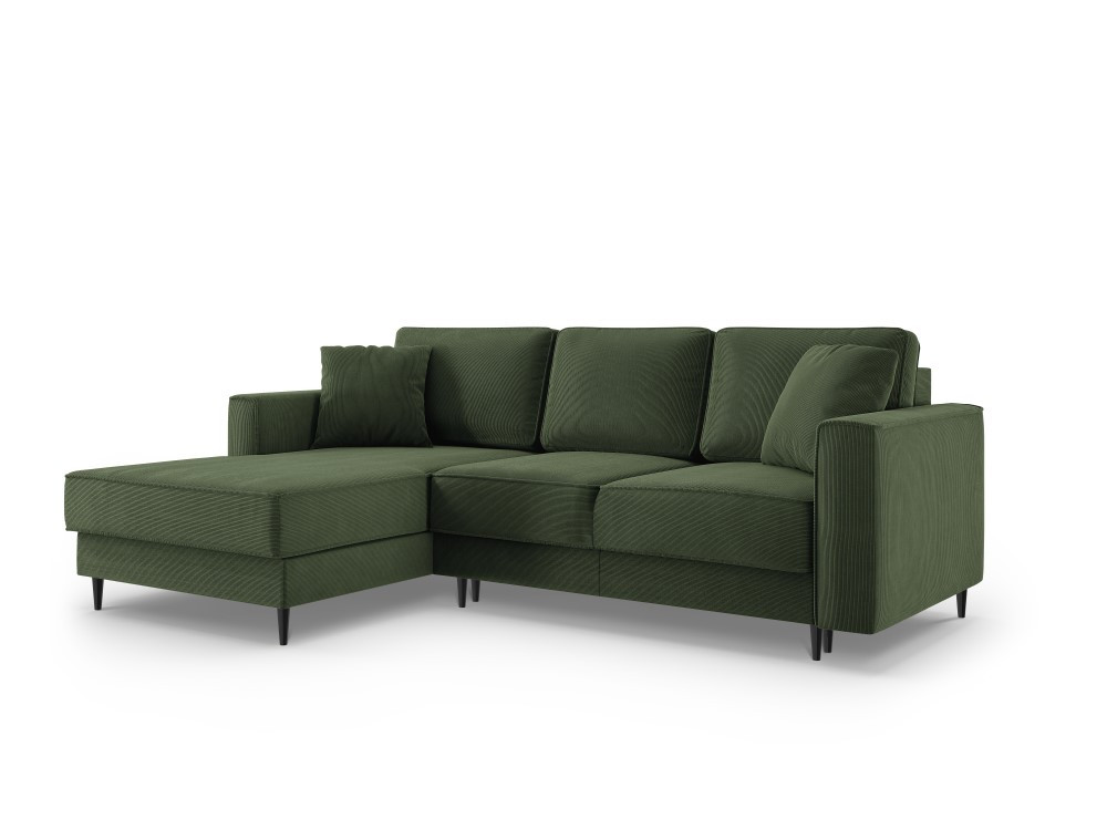 Poze Coltar Fano 4 locuri velvet/picioare negre – L242 x l174 x h89 cm