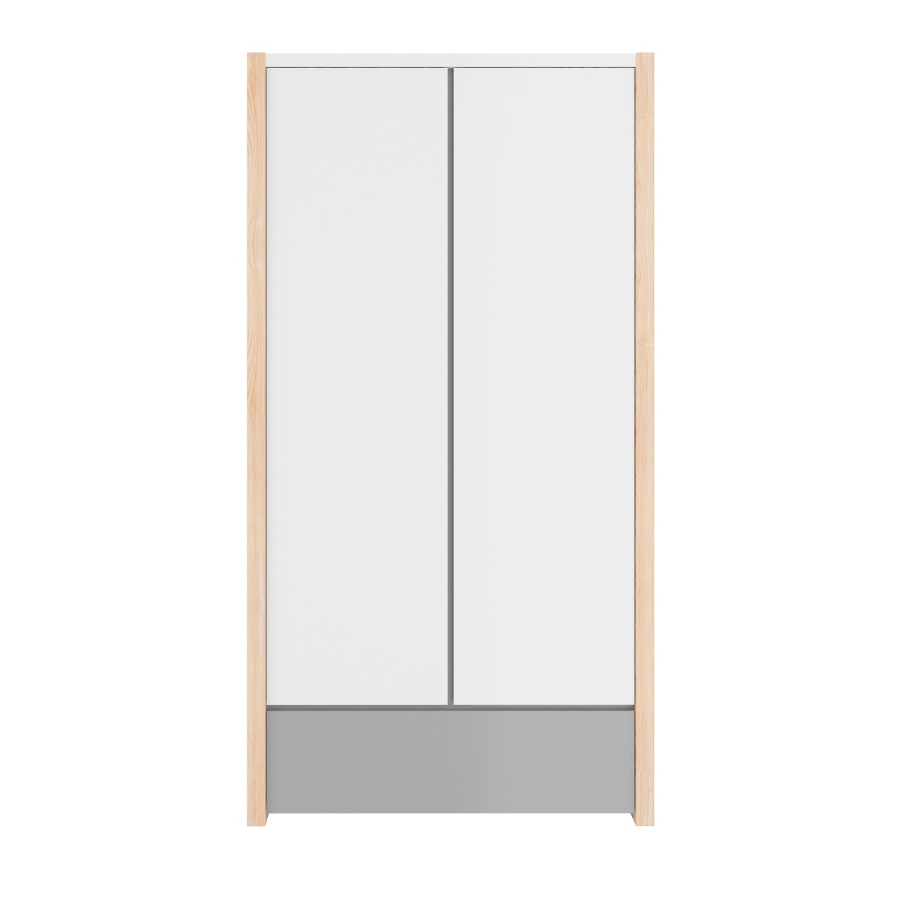 Dulap Pinette alb/gri/pin H190 cm - 1 | YEO