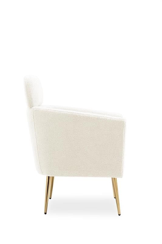 Fotoliu plusat Melisa crem/gold - H96 cm - 2 | YEO