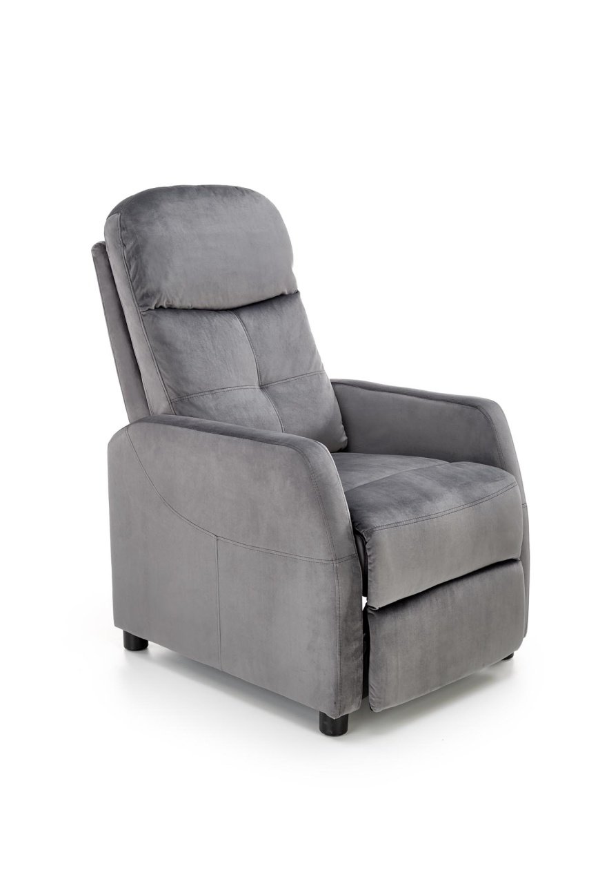 Fotoliu recliner Felipe 2 velvet gri H103 cm - 2 | YEO