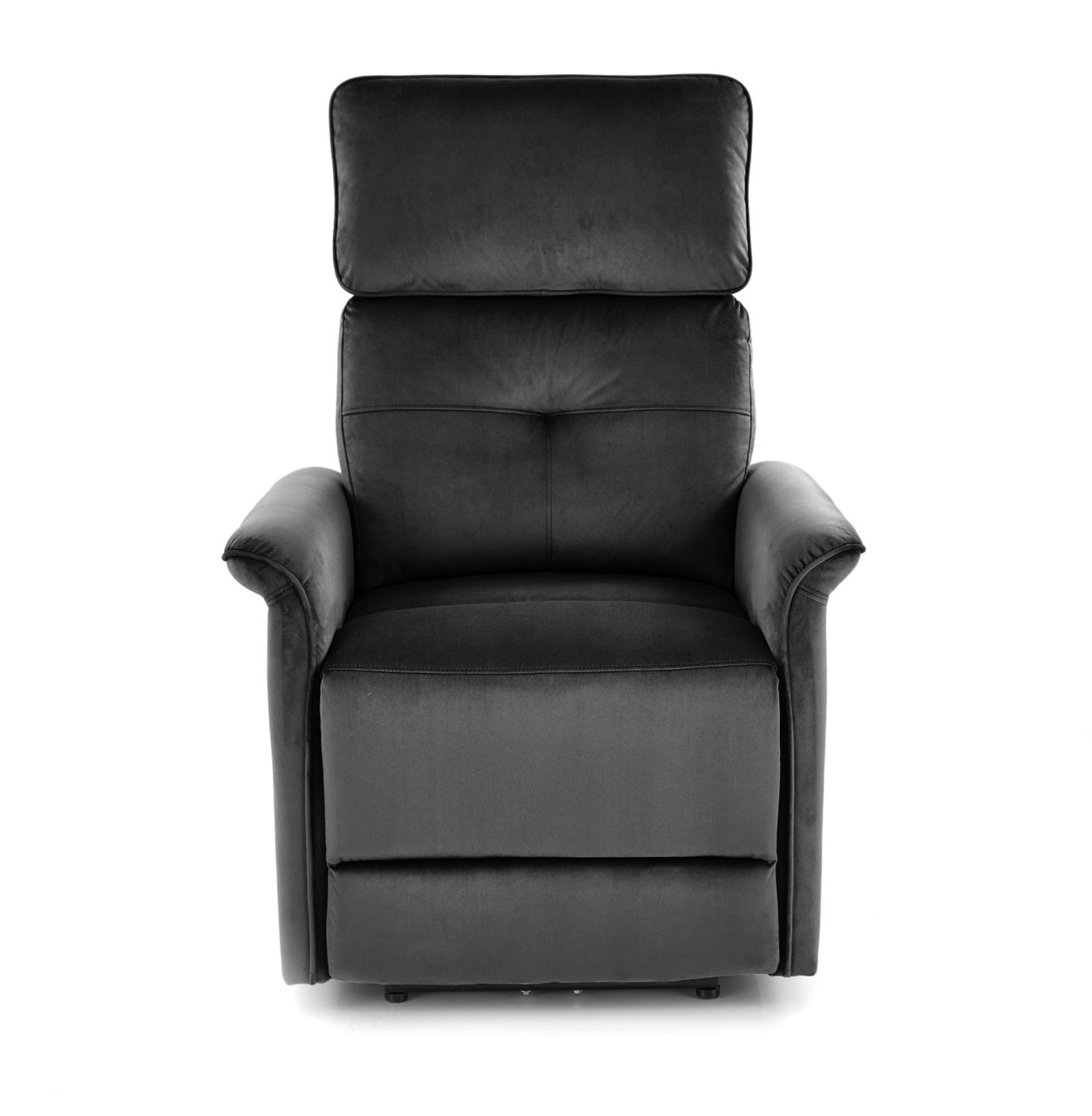 Fotoliu recliner Semir velvet negru H108 cm - 4 | YEO