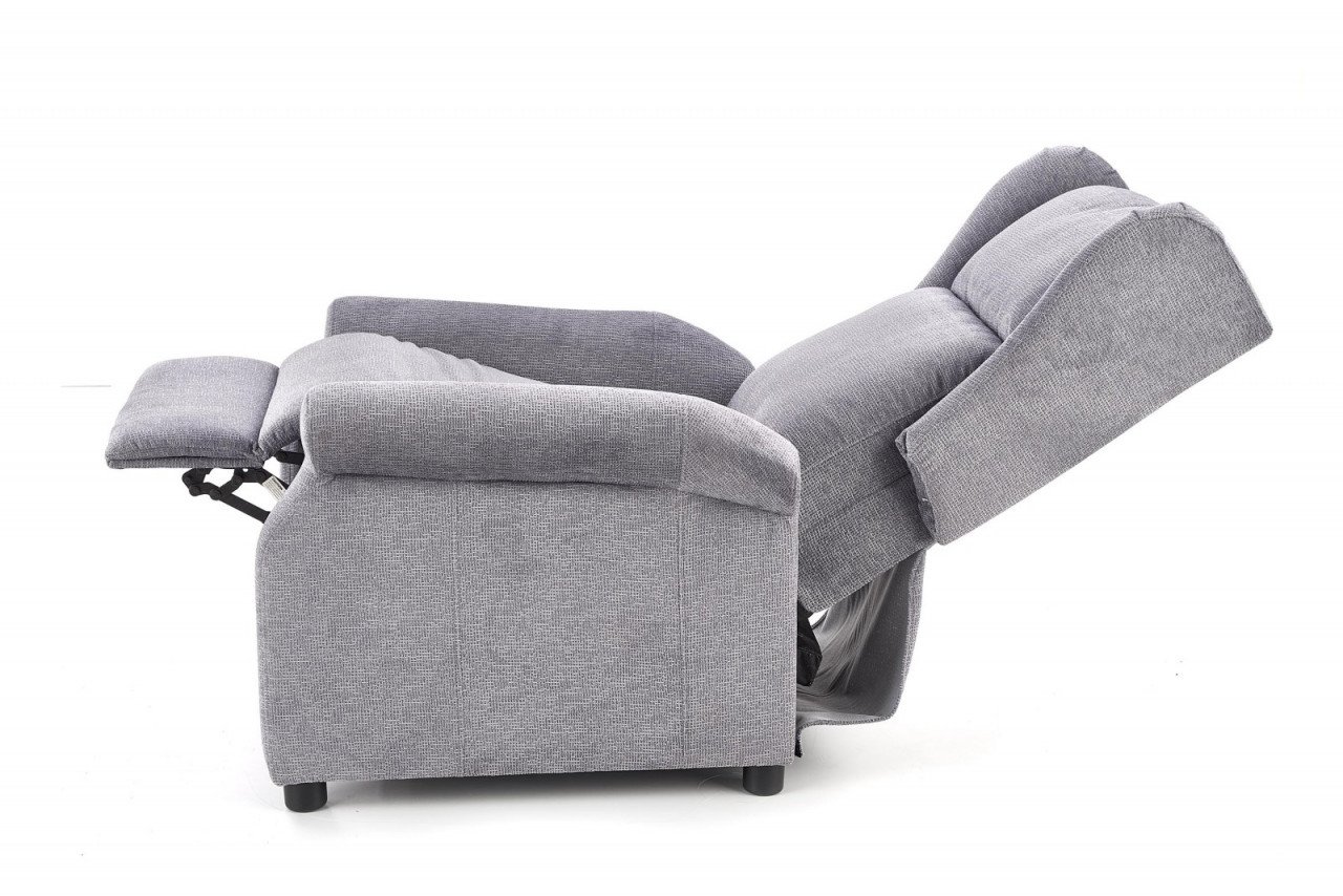 Fotoliu recliner tapitat Agustin gri - H 107-83 cm - 4 | YEO