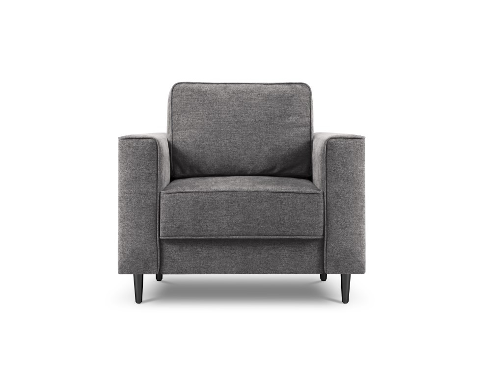 Poze Fotoliu tapitat Fano picioare negre – L98 x l97 x h88 cm