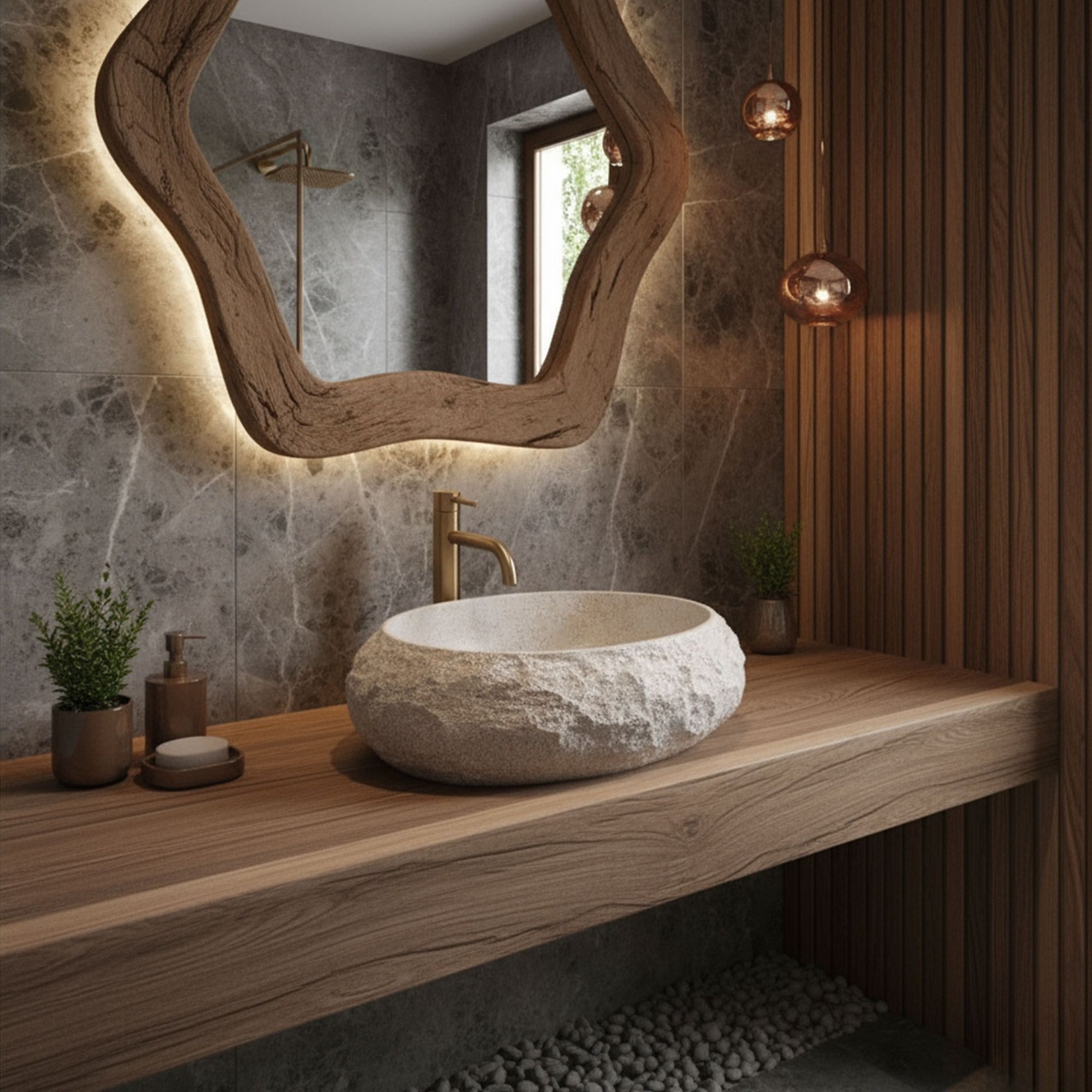 Lavoar pe blat Mika Beige