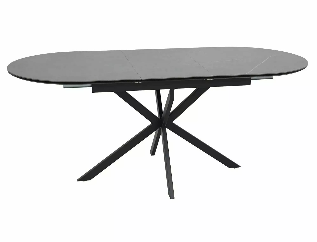 Masa extensibila Gaston Ceramic gri/negru L140-180xl80 cm