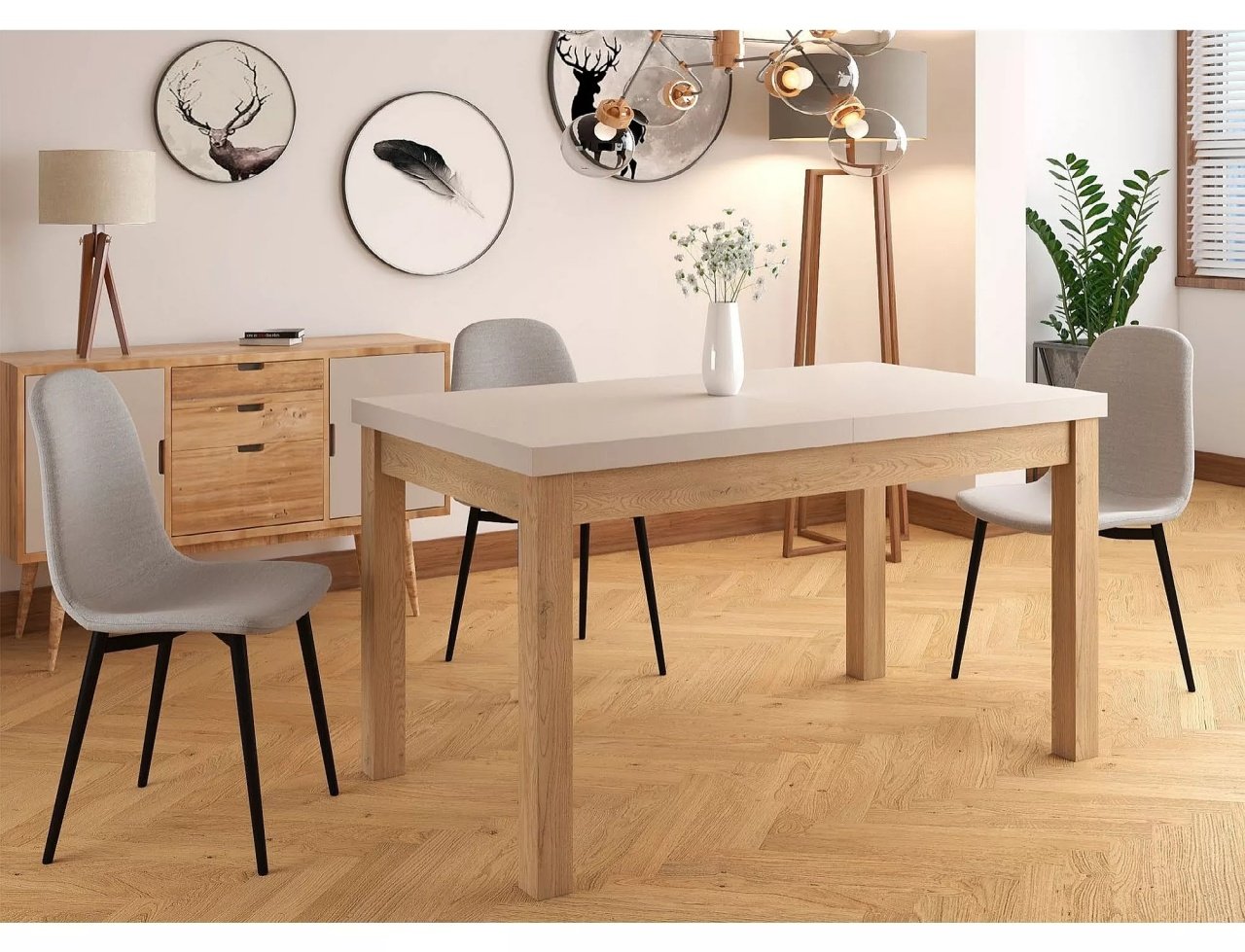 Masa extensibila Presto casmir/stejar cremona torro L140-218xl80 cm
