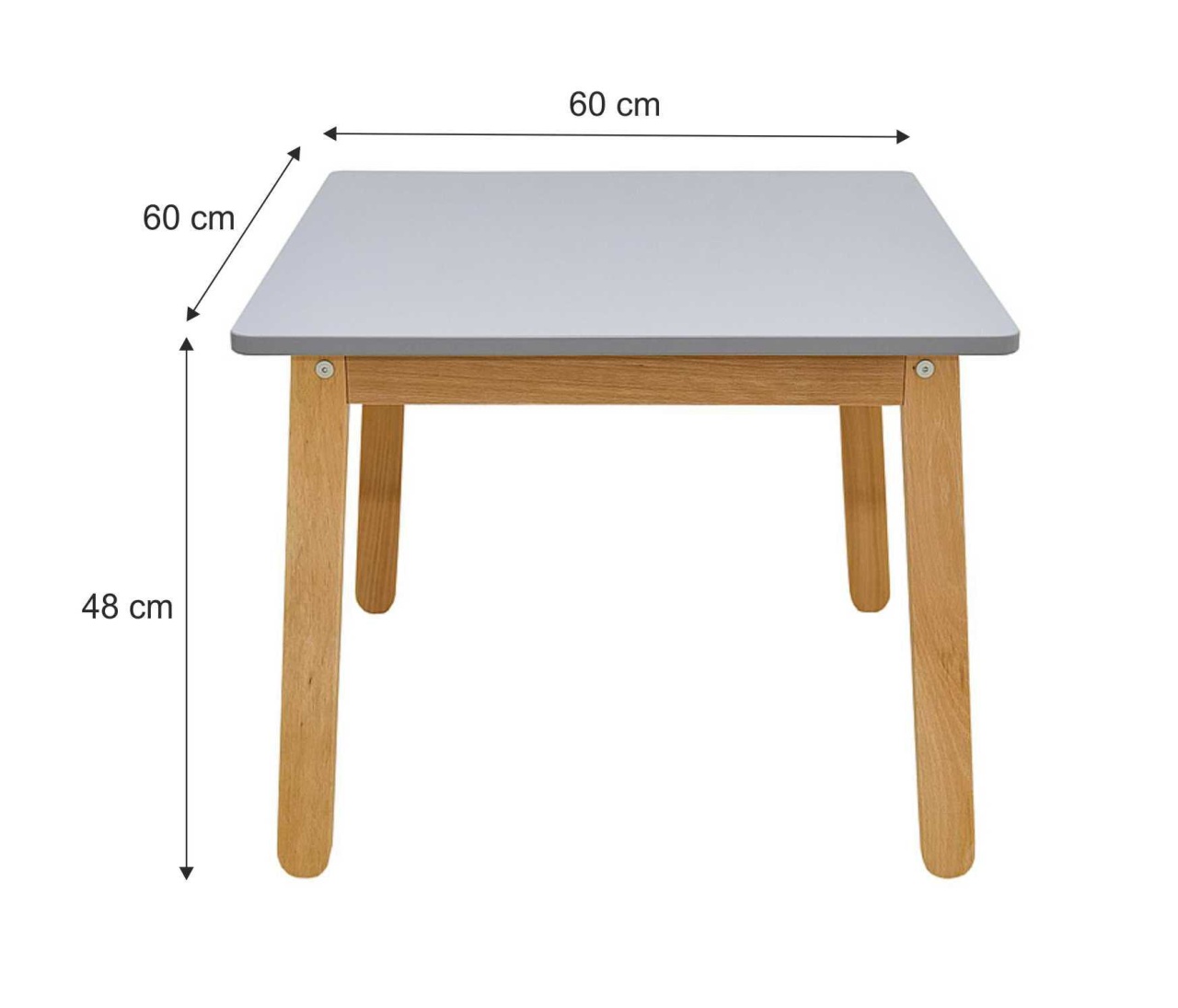 Masuta copii Woody gri L60 cm - 3 | YEO