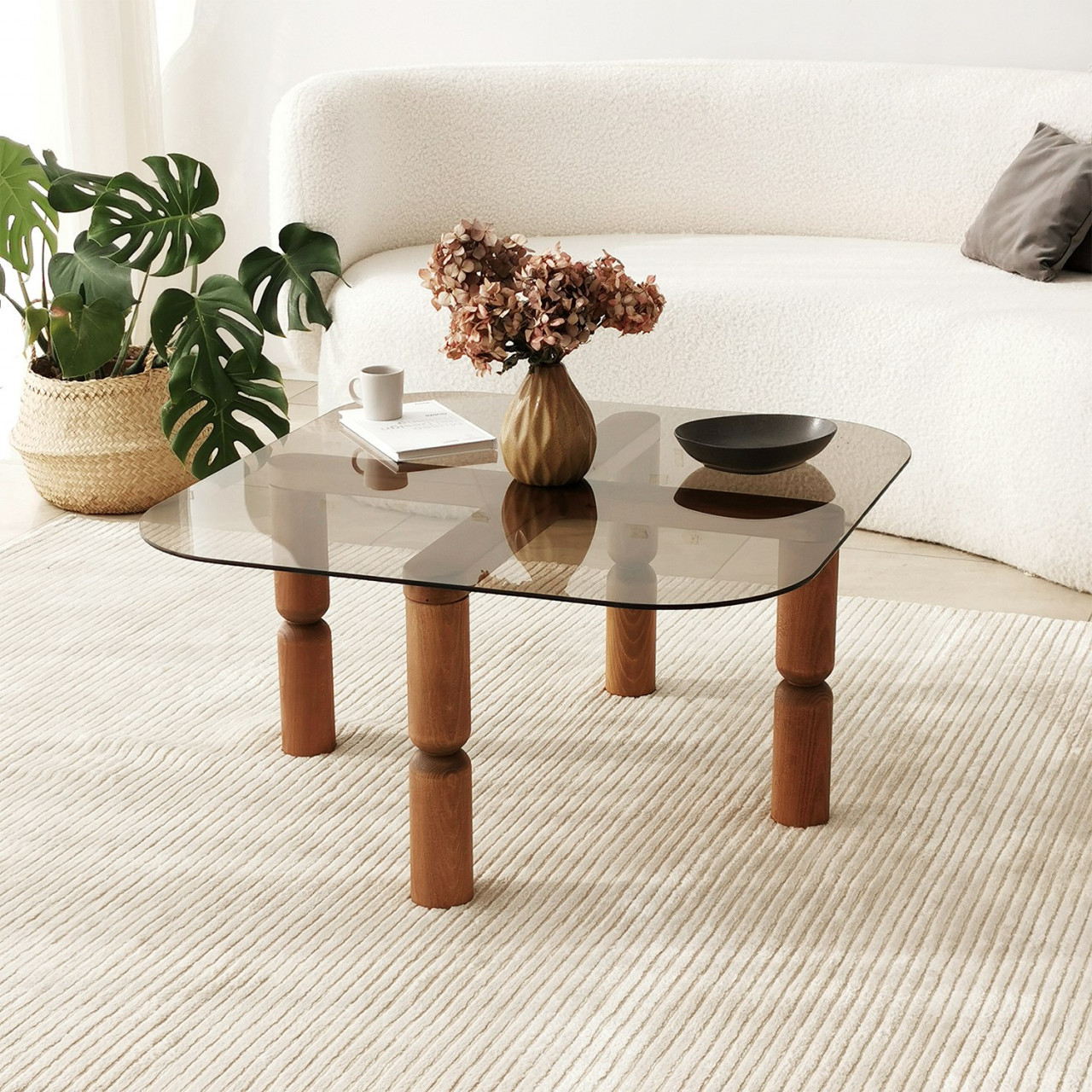 Masuta de cafea Kei nuc / bronz