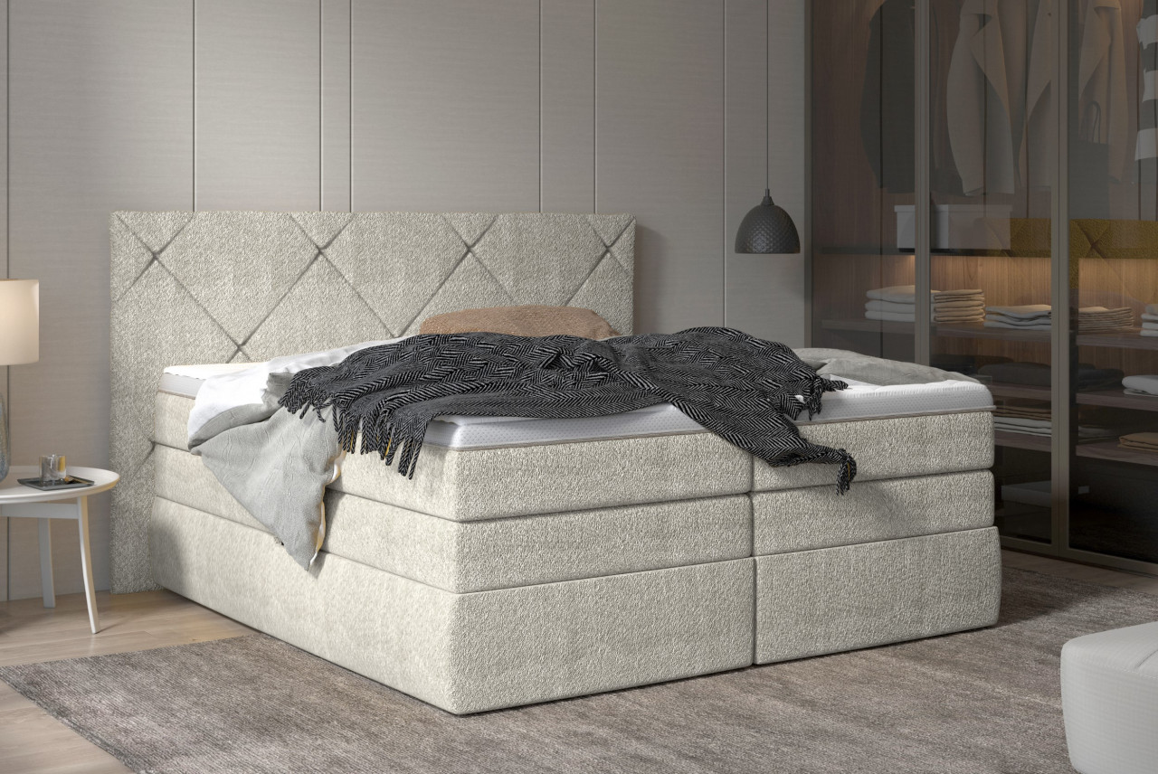 Pat tapitat boxspring Lungo 180x200 cm