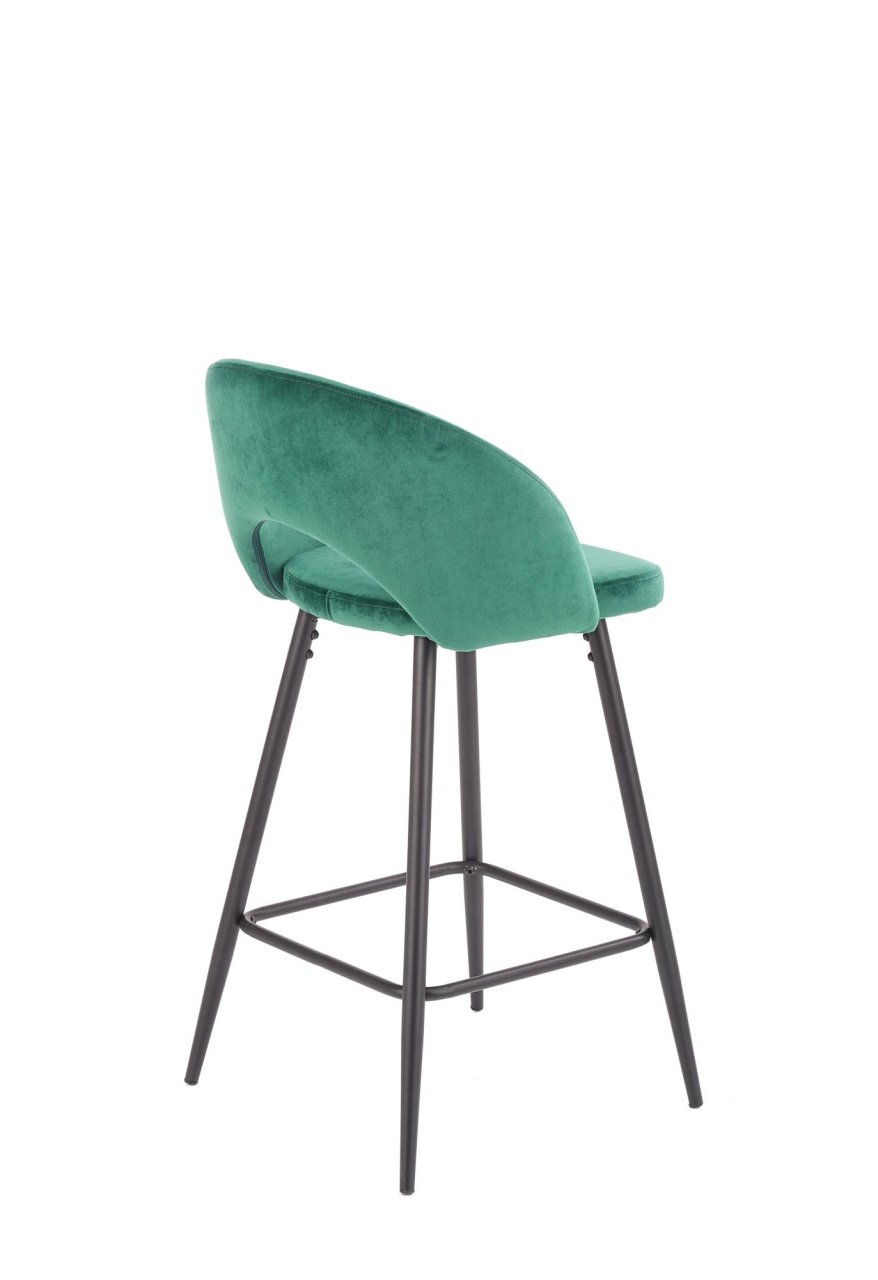 Scaun de bar H-96 velvet verde - 3 | YEO