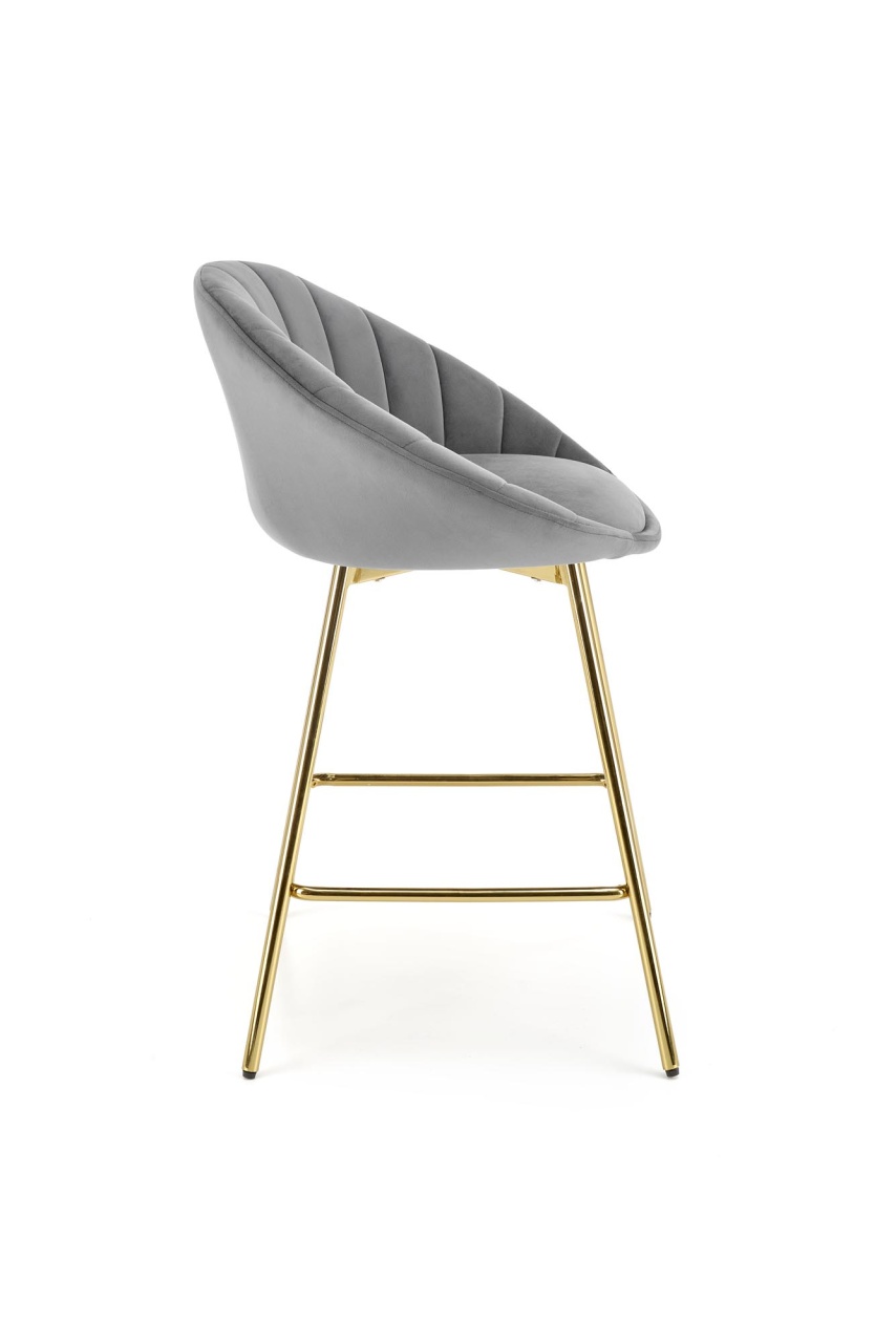 Scaun de bar H112 velvet gri - 5 | YEO