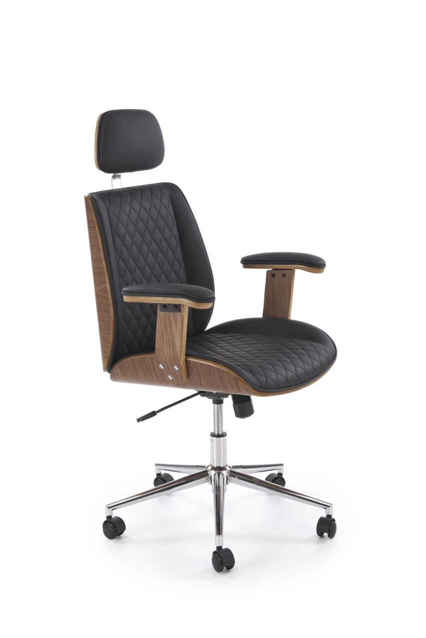 Scaun de birou Timber negru/nuc H122 cm