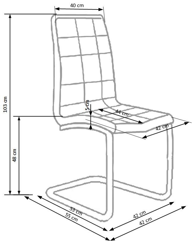 Scaun K147 piele ecologica gri - 2 | YEO