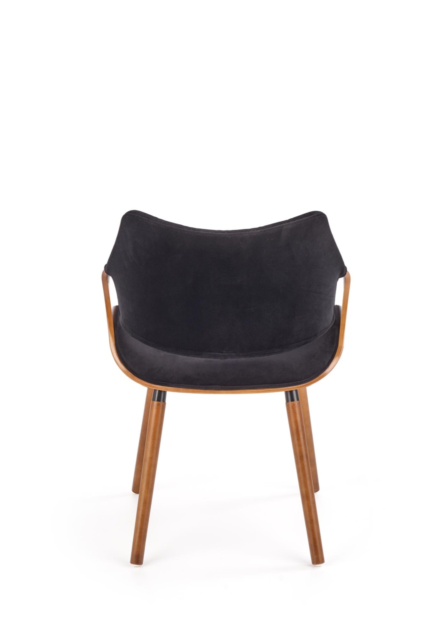 Scaun K396 material catifea negru nuc - 4 | YEO