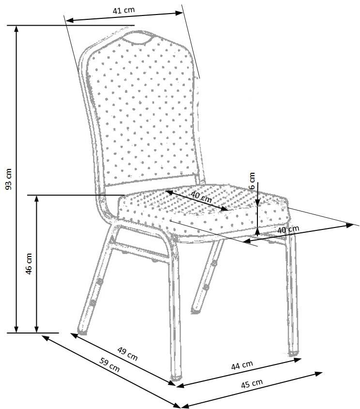 Scaun K66S material albastru - 3 | YEO