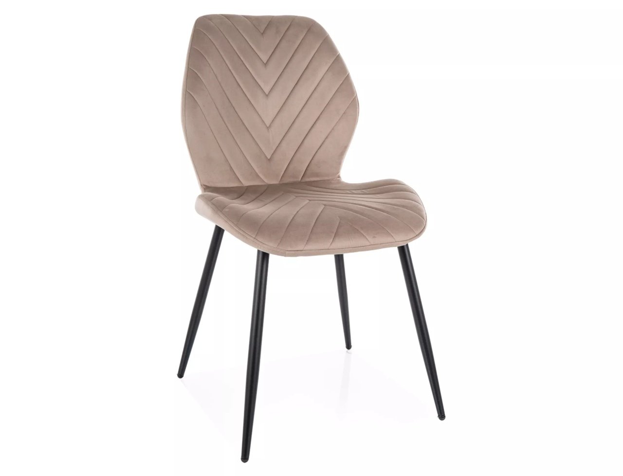 Scaun Mike velvet bej inchis/negru Blu40