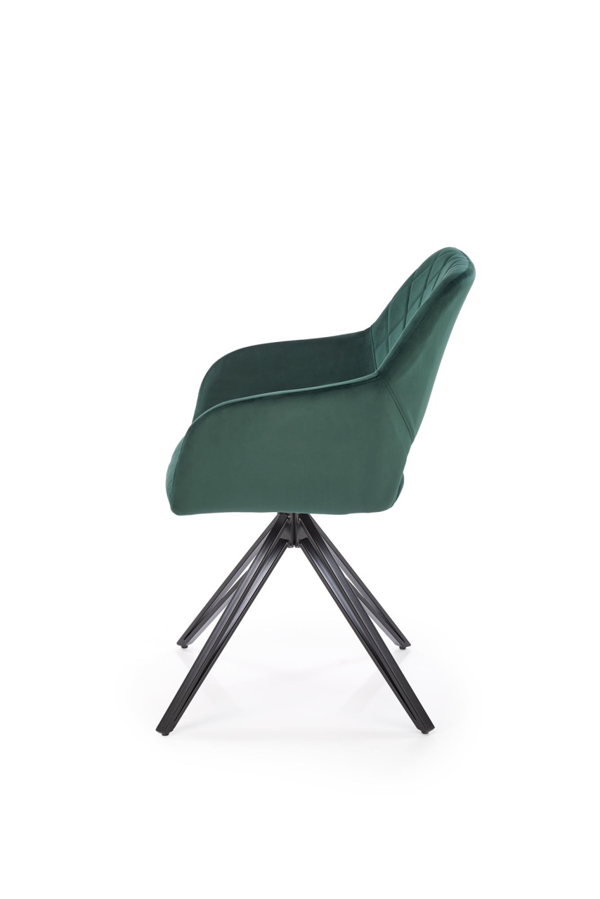 Scaun rotativ K535 velvet verde - 2 | YEO