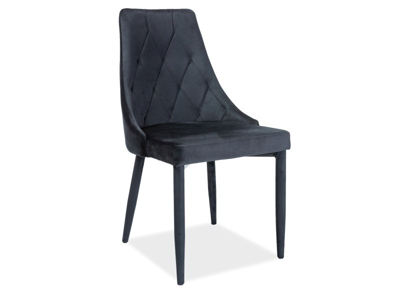 Scaun Trix velvet negru Blu19