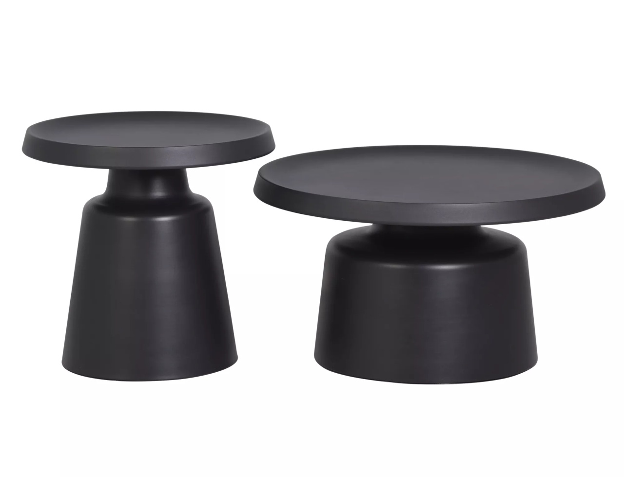 Set 2 masute de cafea Rodos negru mat ø50/ø70 - 2 | YEO