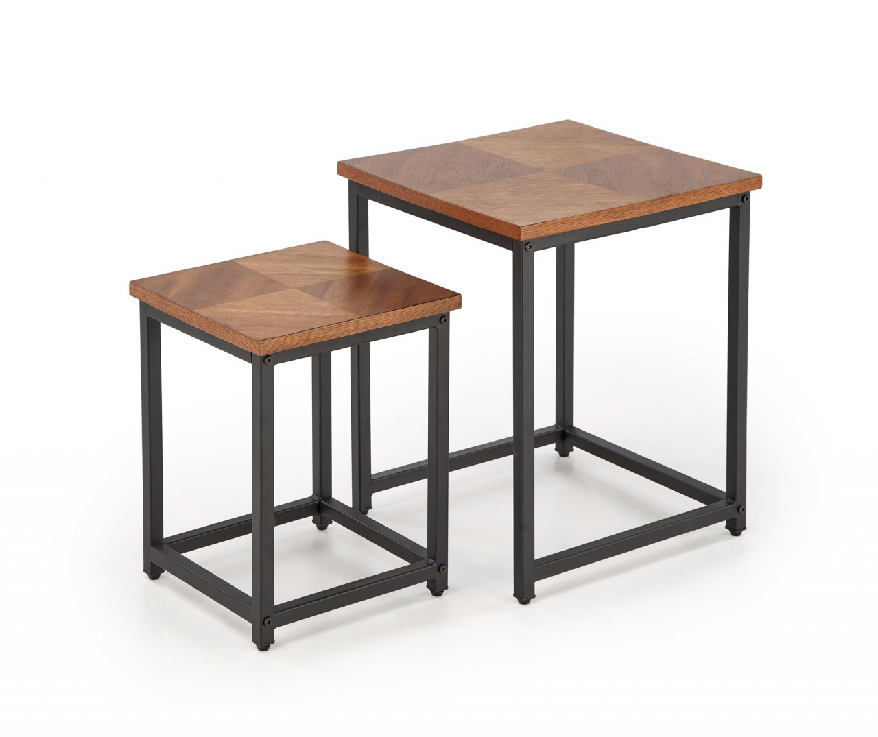 Set 2 mese de cafea Elza nuc/negru