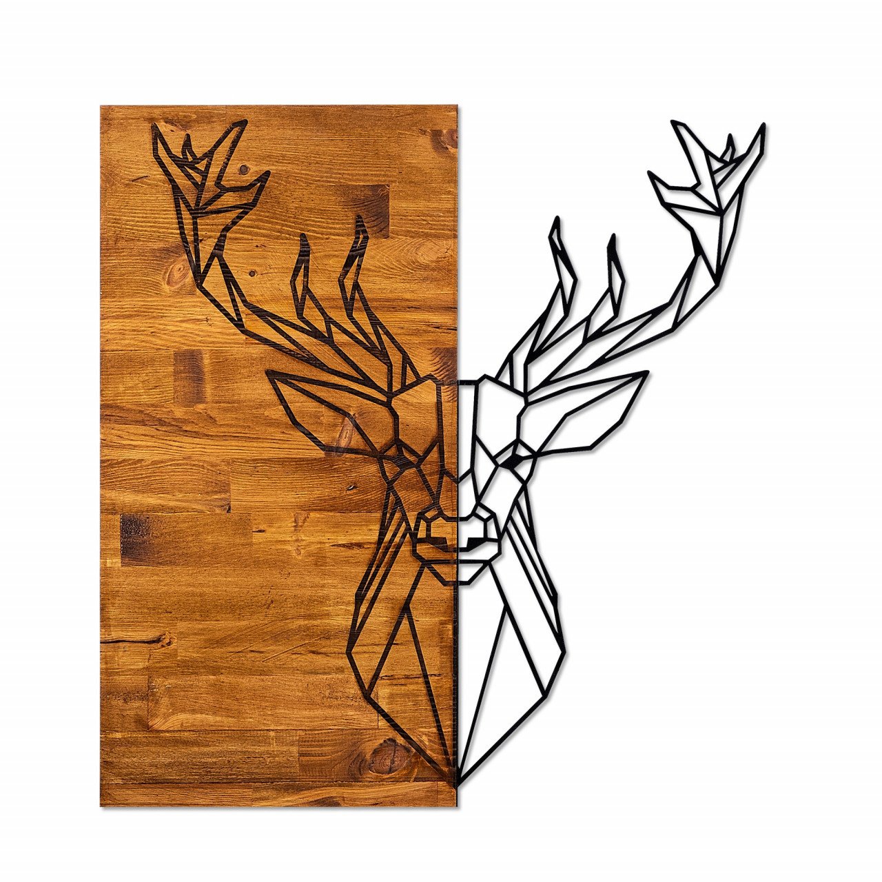 Accesoriu decorativ de perete din lemn Deer1 - 1 | YEO