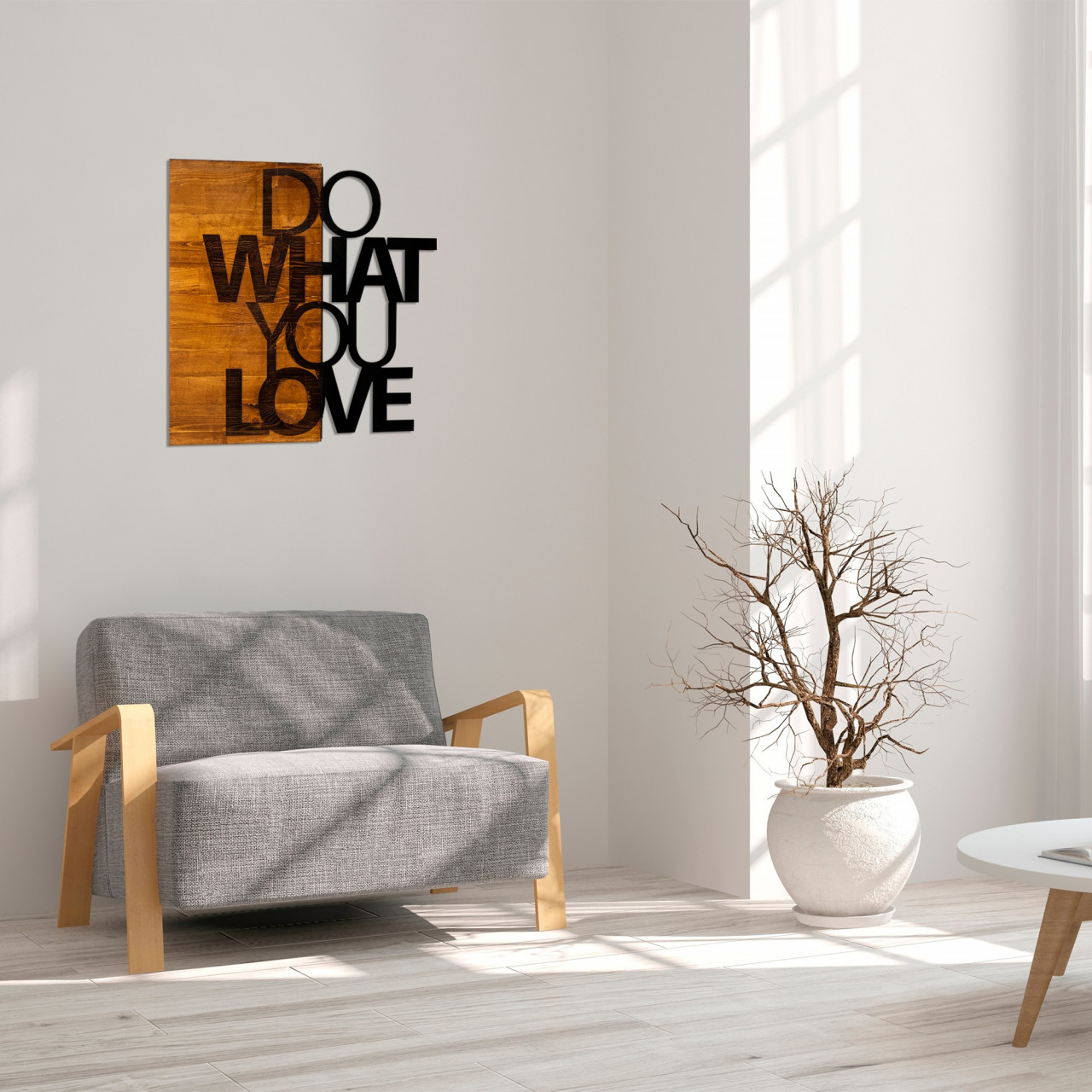 Accesoriu decorativ de perete din lemn Do What You Love