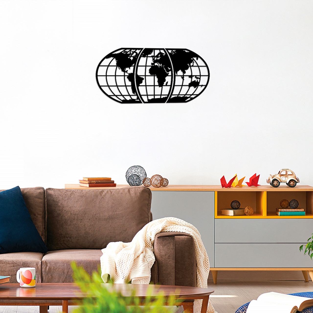 Accesoriu decorativ de perete din lemn Dunya