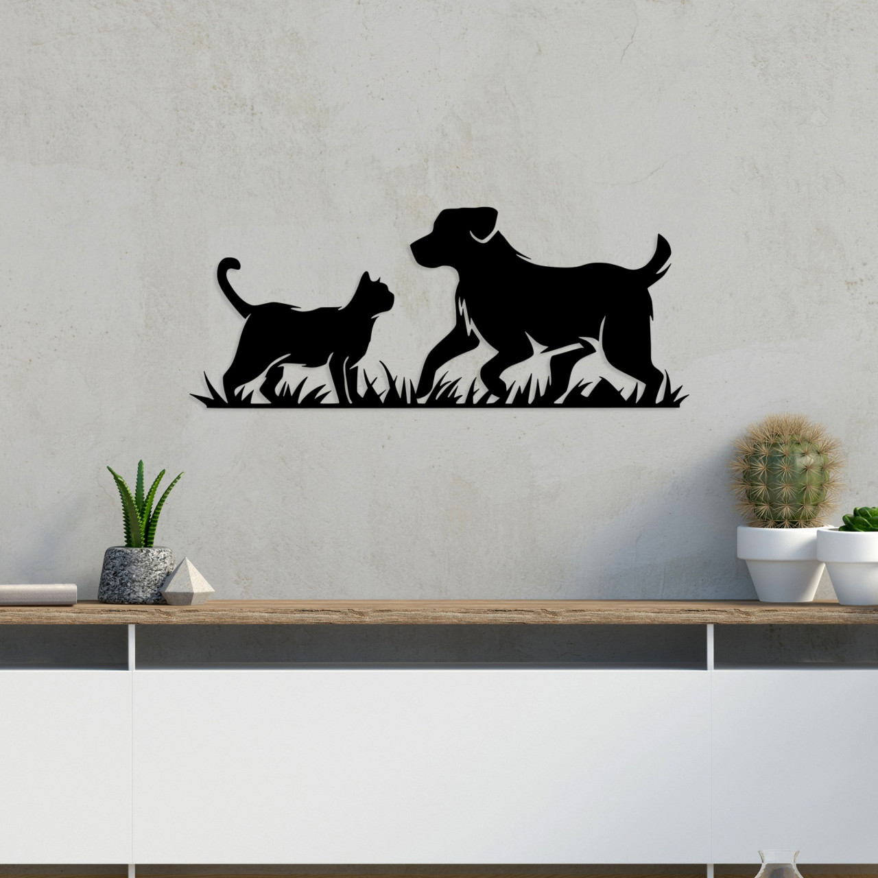 Accesoriu decorativ de perete metalic Best Friends
