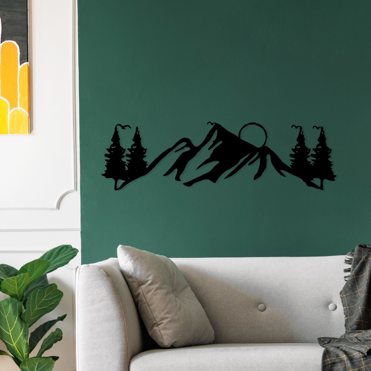 Accesoriu decorativ de perete metalic Landscape 3