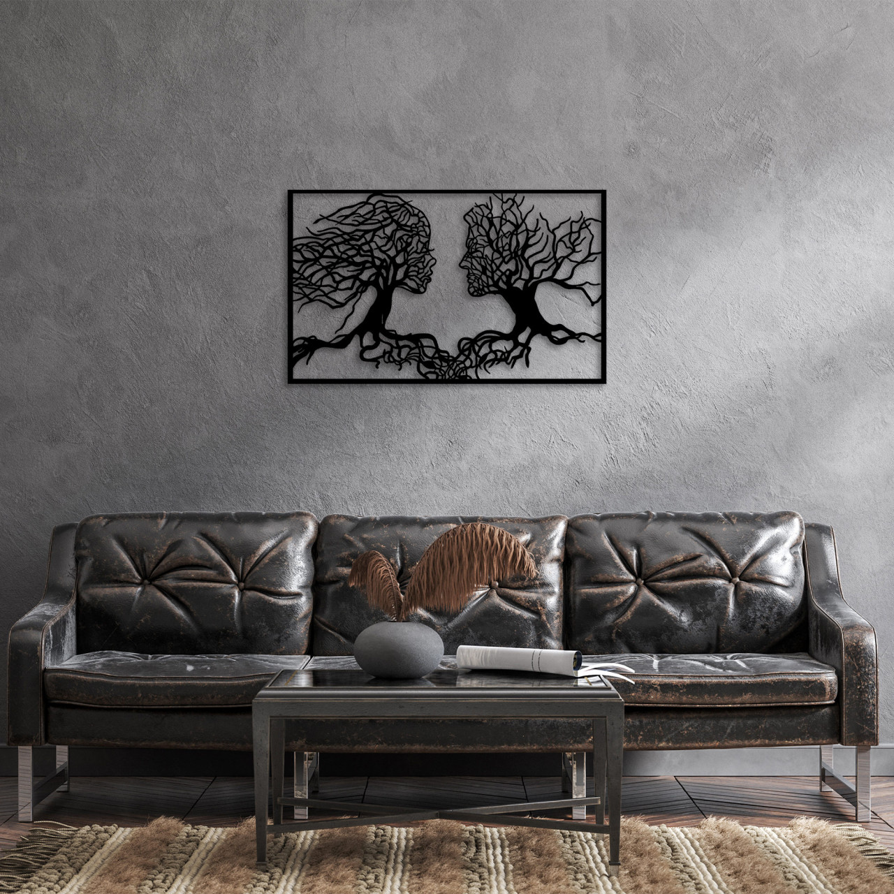 Accesoriu decorativ de perete metalic Love - 260